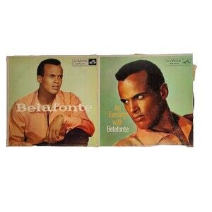 2 Harry Belafonte Vinyl Records An Evening with Belafonte RCA Victor 1956 1957